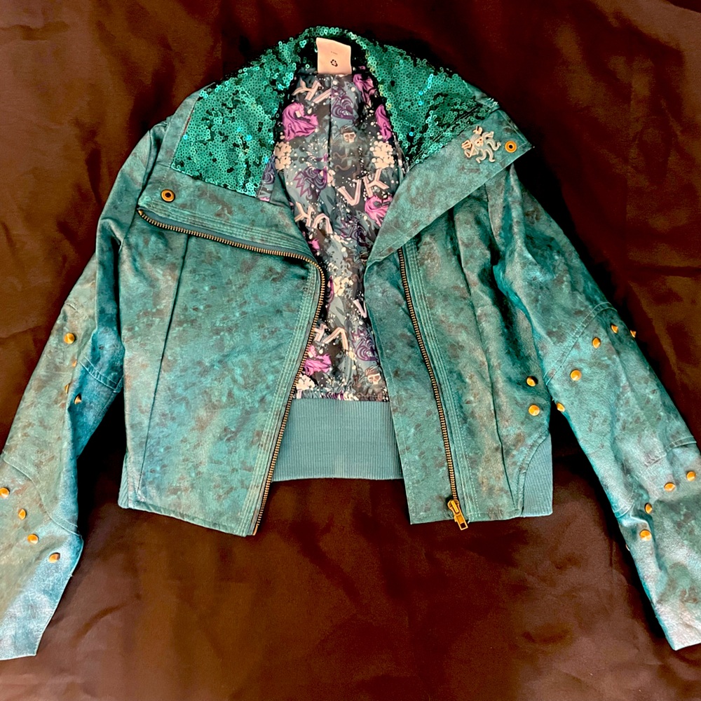 Disney Uma Faux Leather Moto Jacket for Kids - Descendants